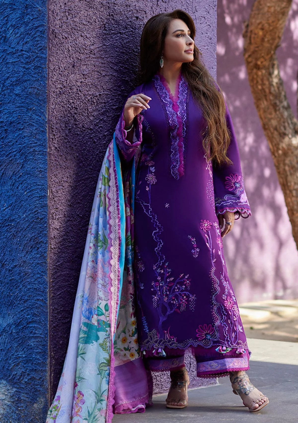 Farah Talib Aziz Luxury Lawn Collection 2024 | FTA 07