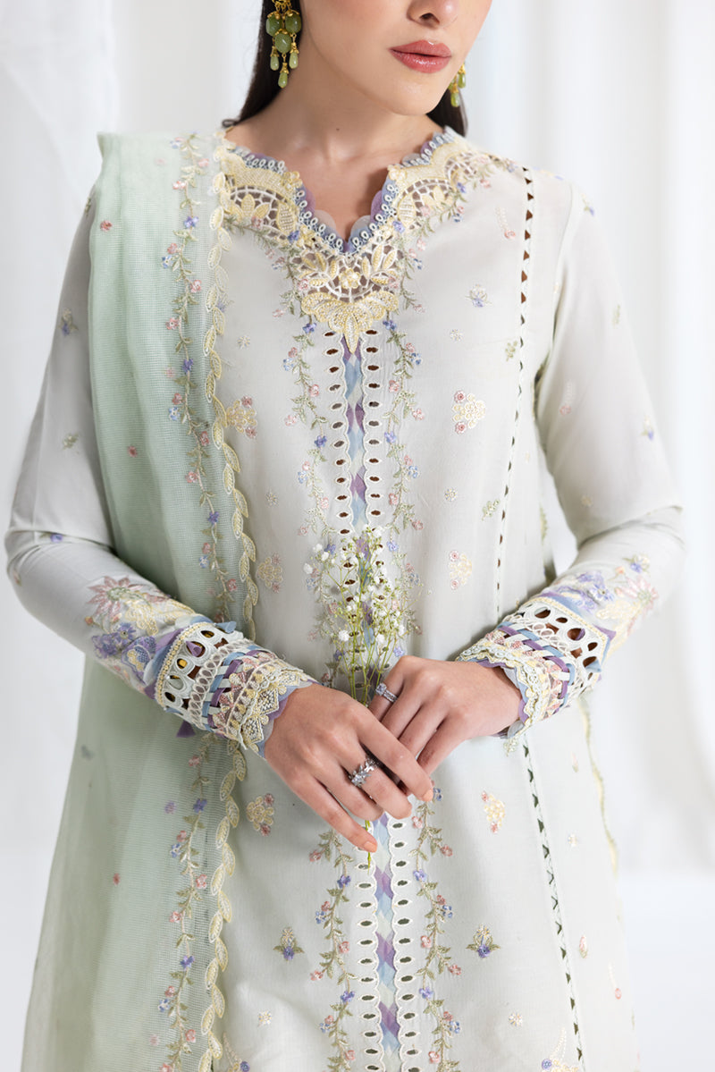 Qalamkar Luxury Lawn 2025 - 3pc Unstitched | Rimsha