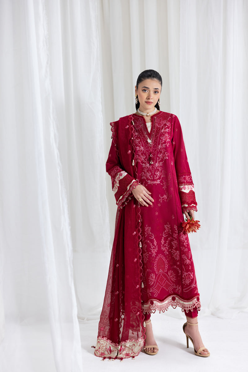 Qalamkar Luxury Lawn 2025 - 3pc Unstitched | Sameen