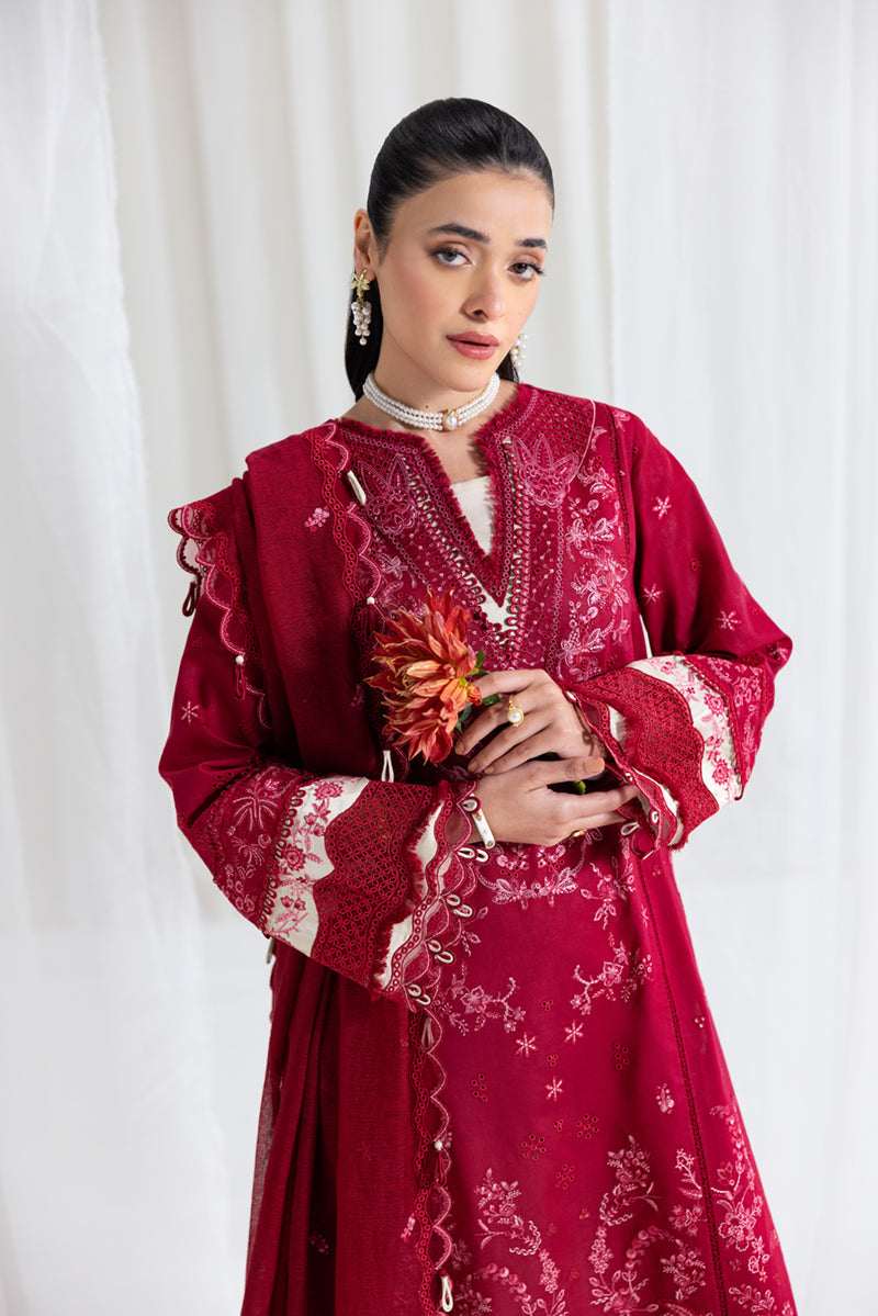 Qalamkar Luxury Lawn 2025 - 3pc Unstitched | Sameen