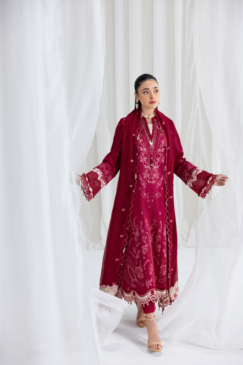 Qalamkar Luxury Lawn 2025 - 3pc Unstitched | Sameen