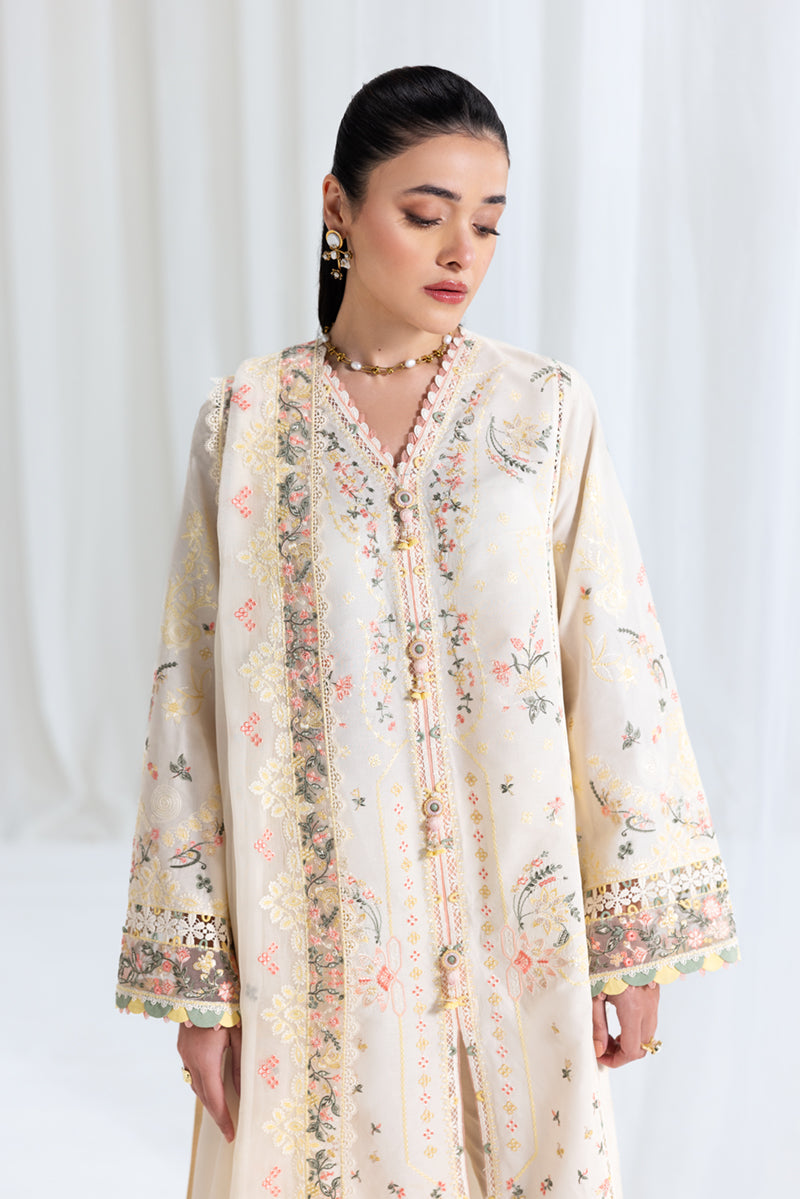 Qalamkar Luxury Lawn 2025 - 3pc Unstitched | Rina