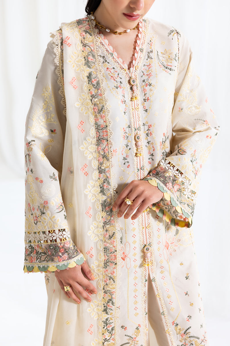 Qalamkar Luxury Lawn 2025 - 3pc Unstitched | Rina