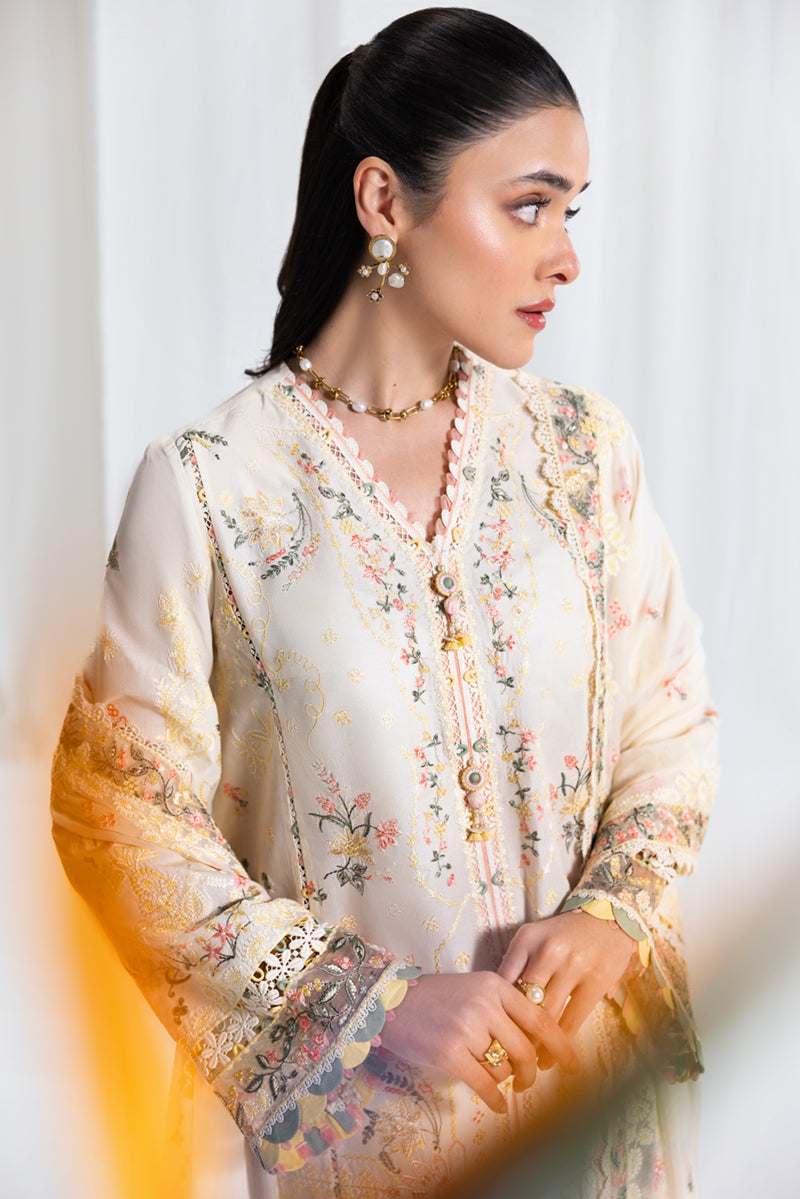 Qalamkar Luxury Lawn 2025 - 3pc Unstitched | Rina