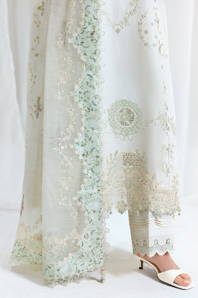 Qalamkar Luxury Lawn 2025 - 3pc Unstitched | Nadia