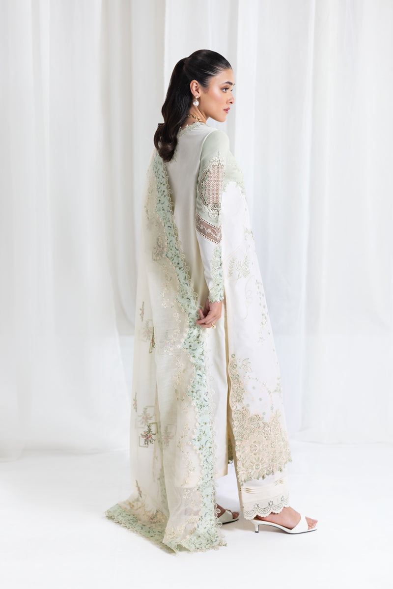 Qalamkar Luxury Lawn 2025 - 3pc Unstitched | Nadia