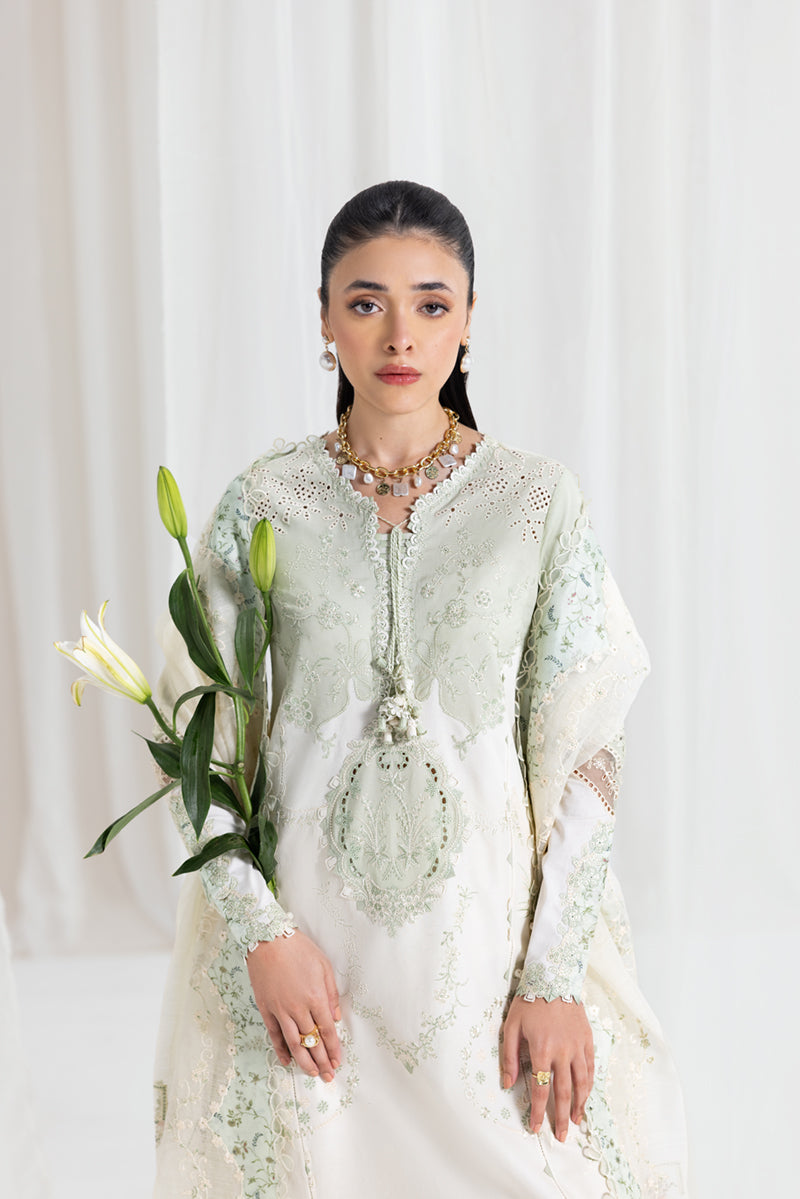 Qalamkar Luxury Lawn 2025 - 3pc Unstitched | Nadia