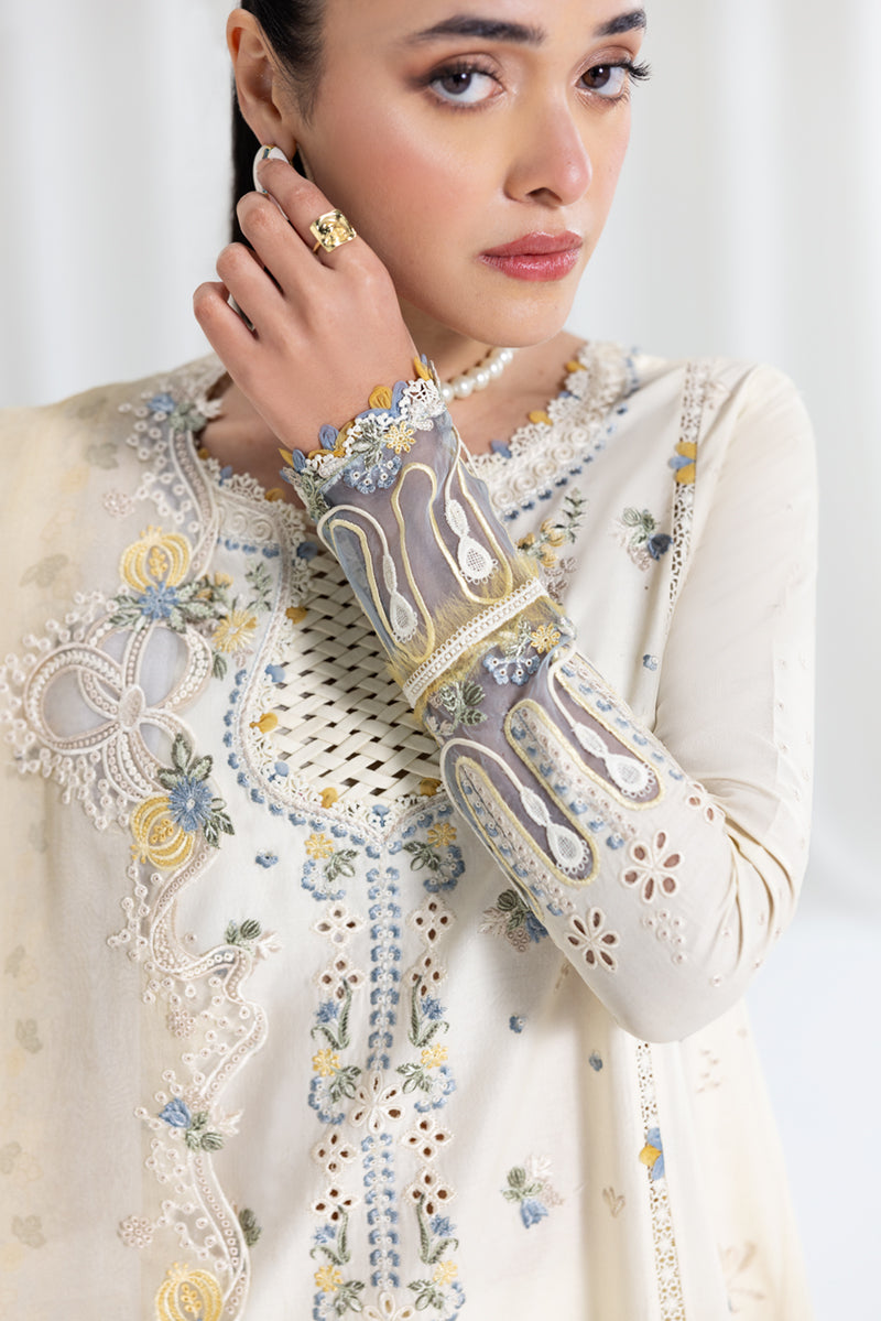 Qalamkar Luxury Lawn 2025 - 3pc Unstitched | Adeena