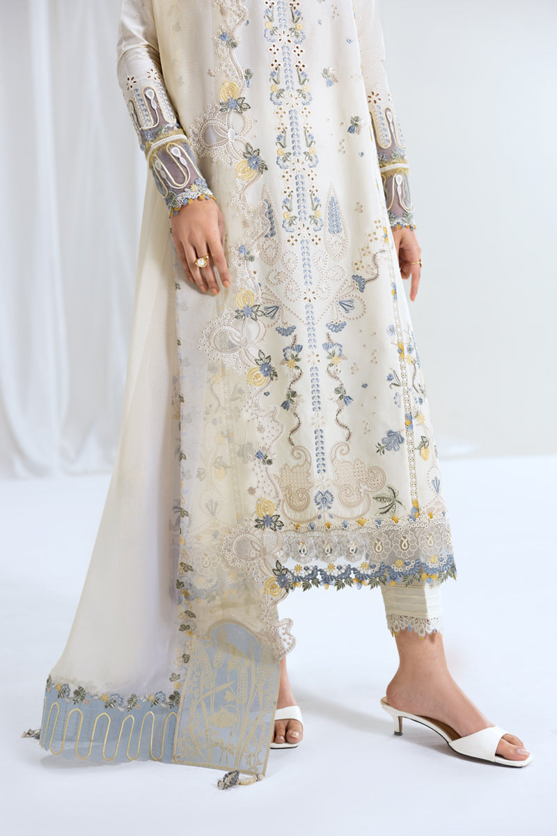 Qalamkar Luxury Lawn 2025 - 3pc Unstitched | Adeena