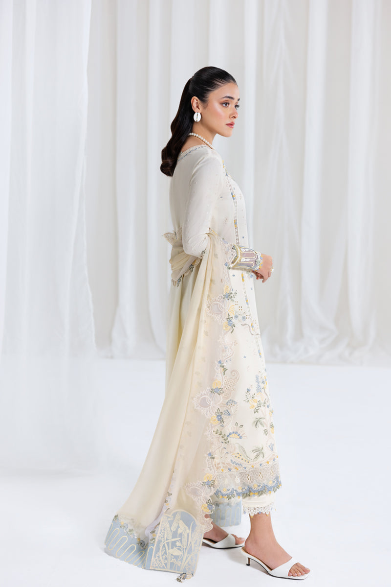 Qalamkar Luxury Lawn 2025 - 3pc Unstitched | Adeena