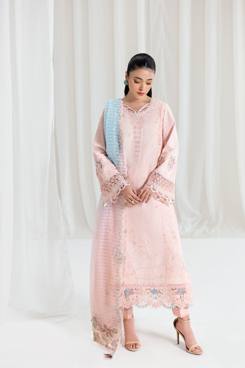 Qalamkar Luxury Lawn 2025 - 3pc Unstitched | Aleeza