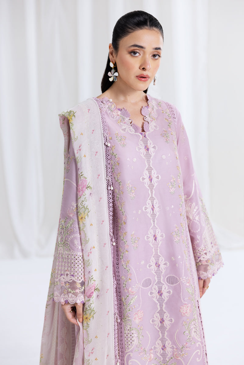 Qalamkar Luxury Lawn 2025 - 3pc Unstitched | Komal