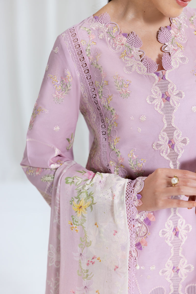 Qalamkar Luxury Lawn 2025 - 3pc Unstitched | Komal