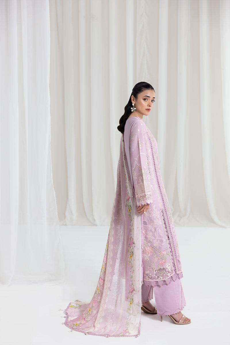 Qalamkar Luxury Lawn 2025 - 3pc Unstitched | Komal