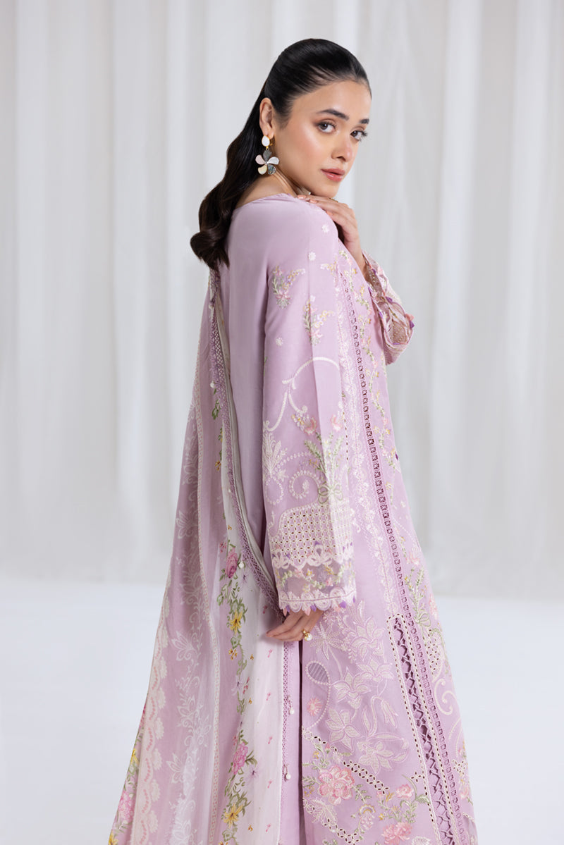 Qalamkar Luxury Lawn 2025 - 3pc Unstitched | Komal