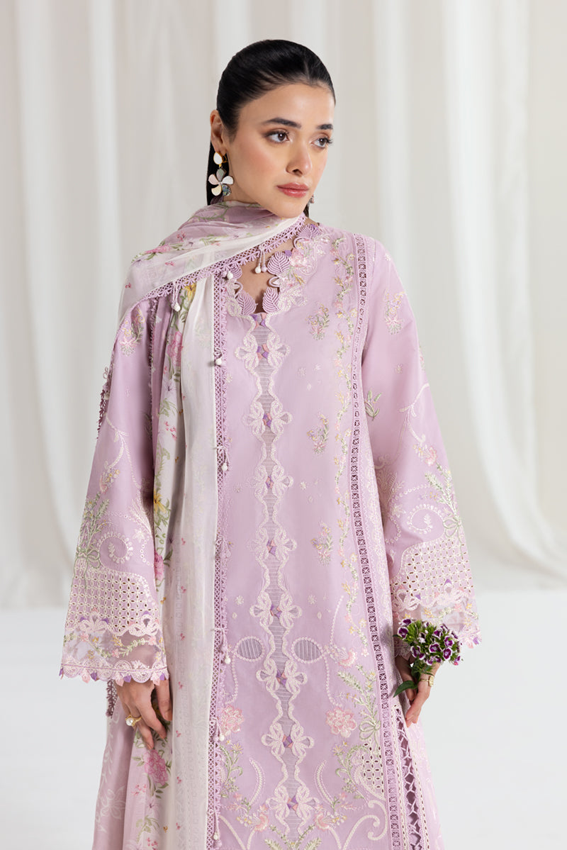 Qalamkar Luxury Lawn 2025 - 3pc Unstitched | Komal