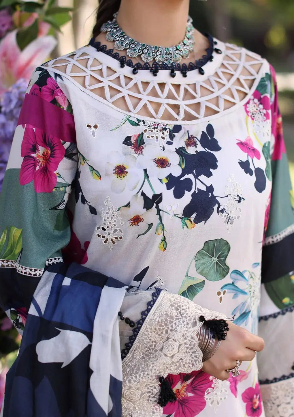 Elaf Print Chikankari Lawn 2024 | Lovelight | ECK-1A