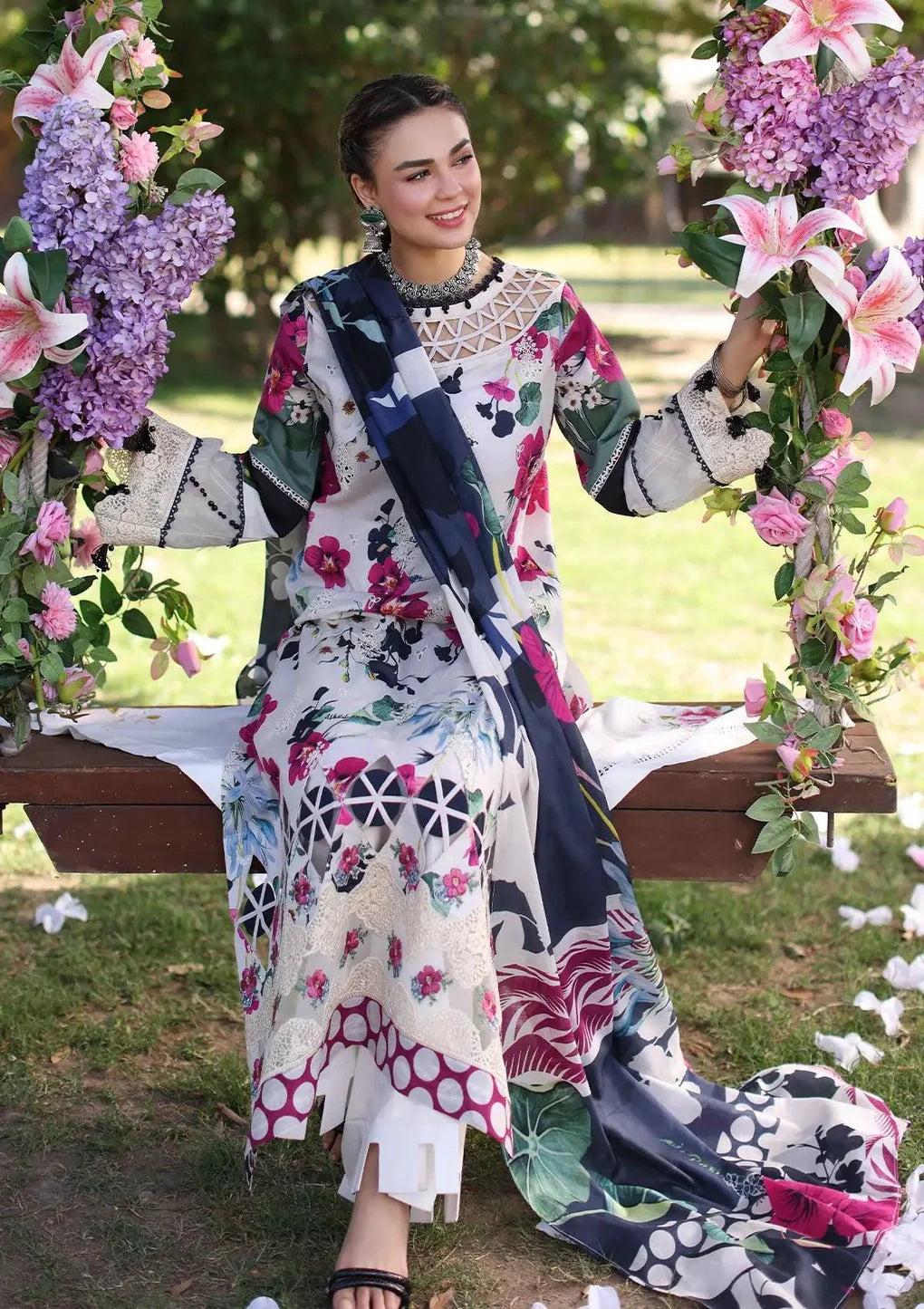 Elaf Print Chikankari Lawn 2024 | Lovelight | ECK-1A