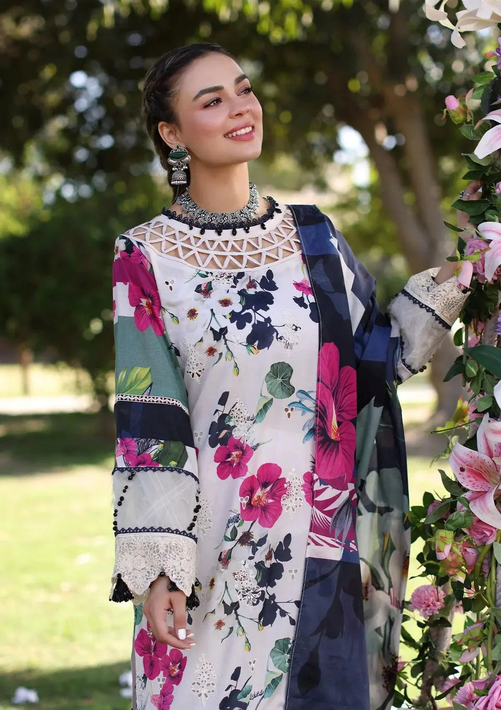 Elaf Print Chikankari Lawn 2024 | Lovelight | ECK-1A