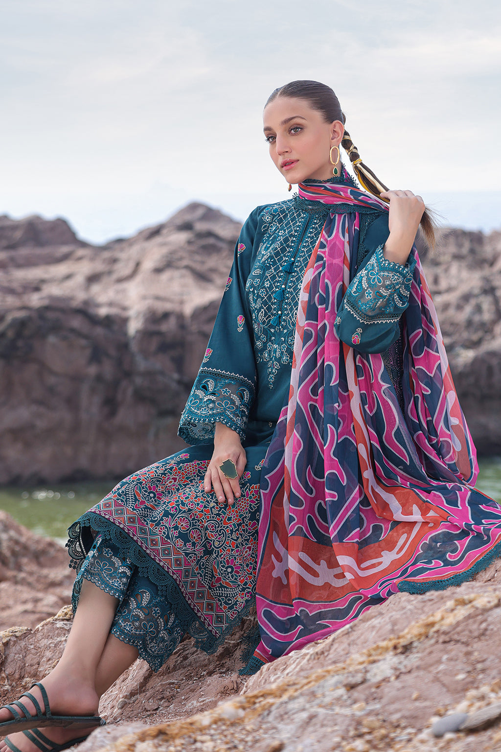 Ayzel Tropicana Unstitched Embroidered Lawn Volume 2 | Peacock