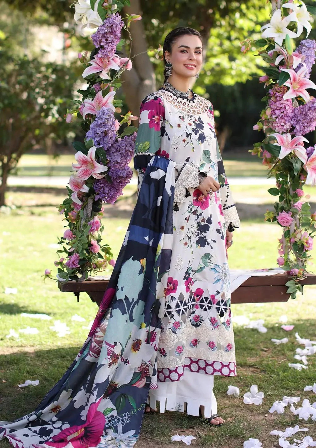 Elaf Print Chikankari Lawn 2024 | Lovelight | ECK-1A