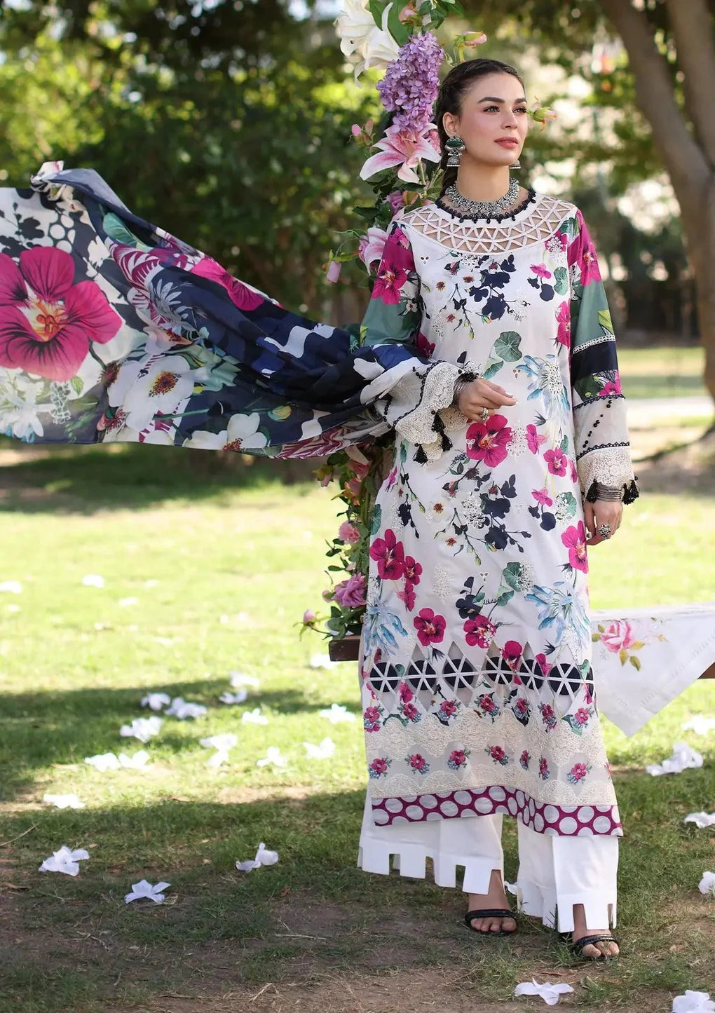 Elaf Print Chikankari Lawn 2024 | Lovelight | ECK-1A