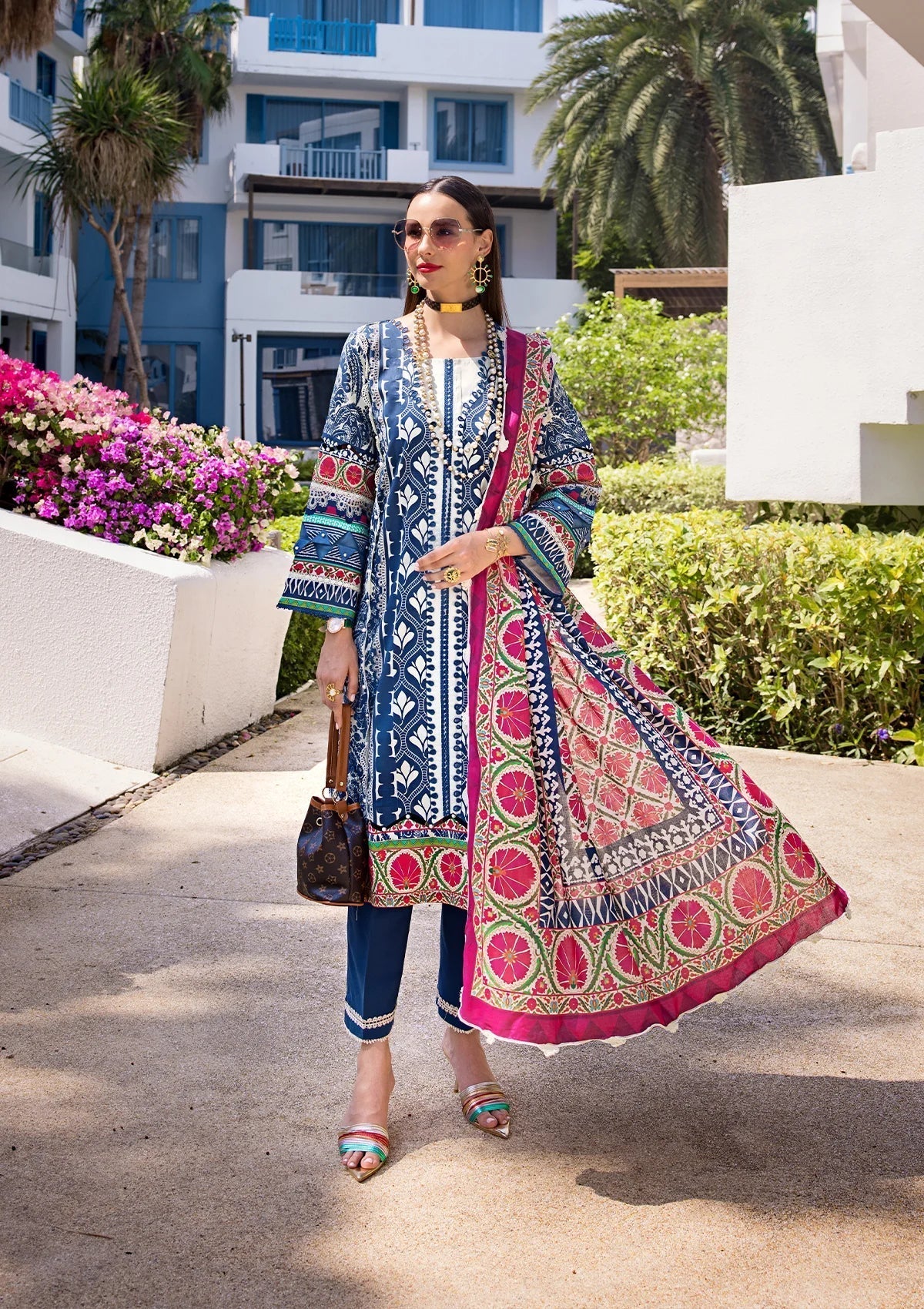 Elaf Prints Lawn Collection | 7B - ELNAZ - Mirha Fashion