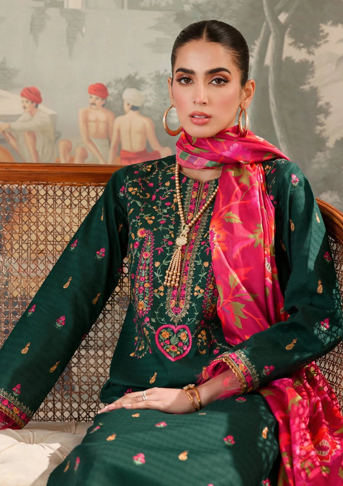 Raj Bari Essential Premium Embroidered 3-Piece Lawn | 6