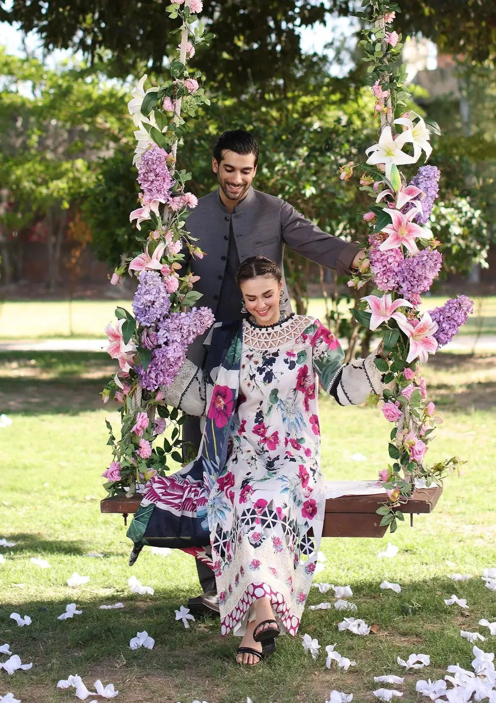 Elaf Print Chikankari Lawn 2024 | Lovelight | ECK-1A