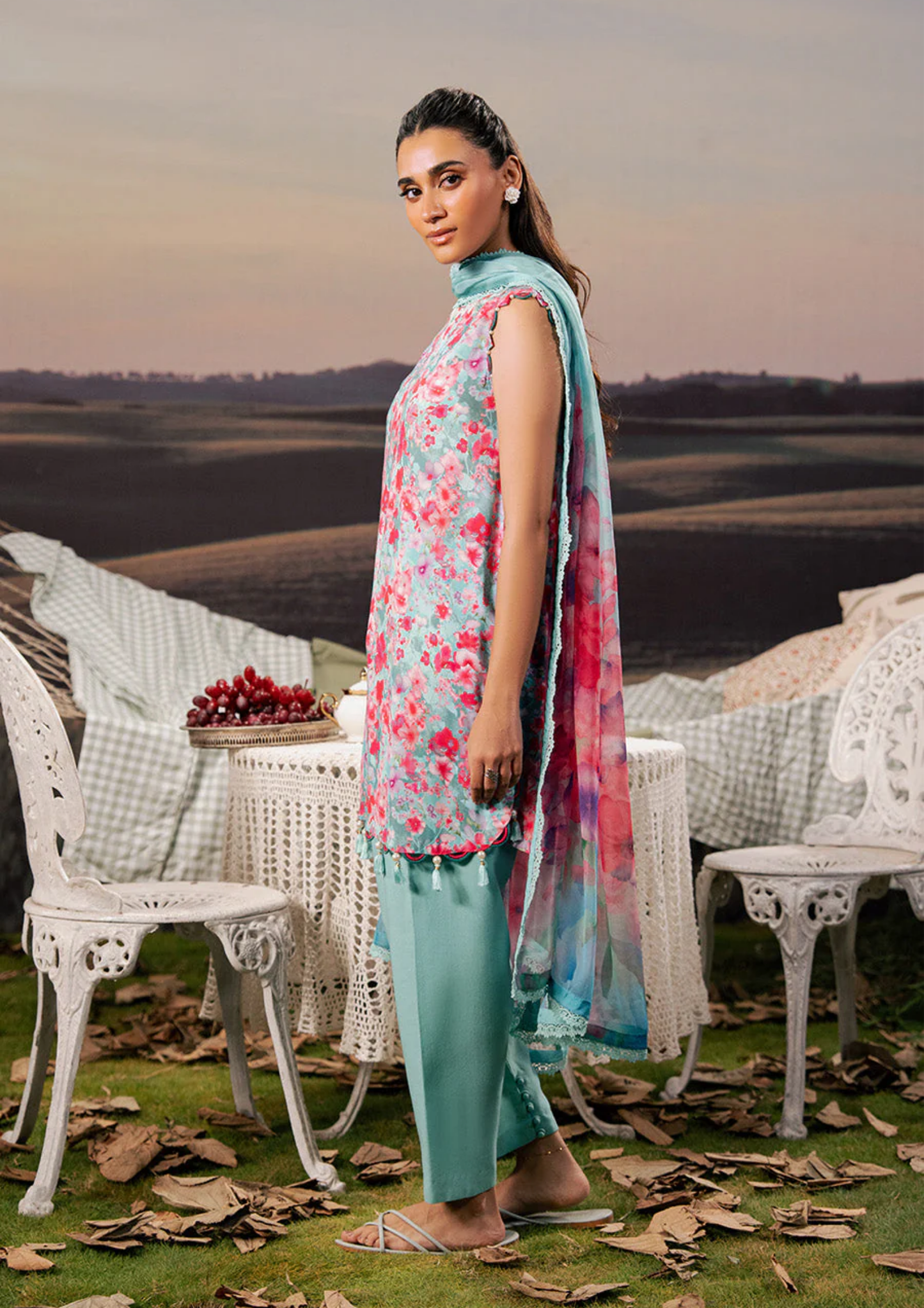 Maria B. MBasic Fall 2025 Collection – 3 Piece Unstitched Suit | 10A