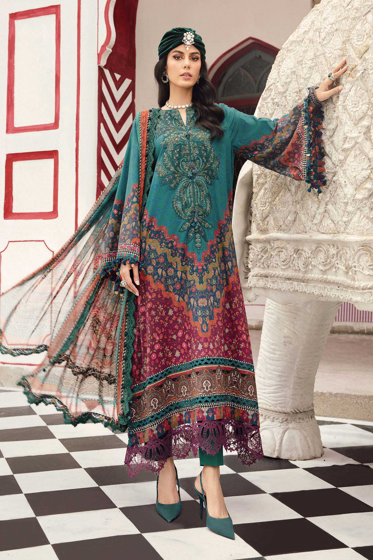 Maria B Mprints Fall Edit 3 PCS Unstitched 2025 | 10B