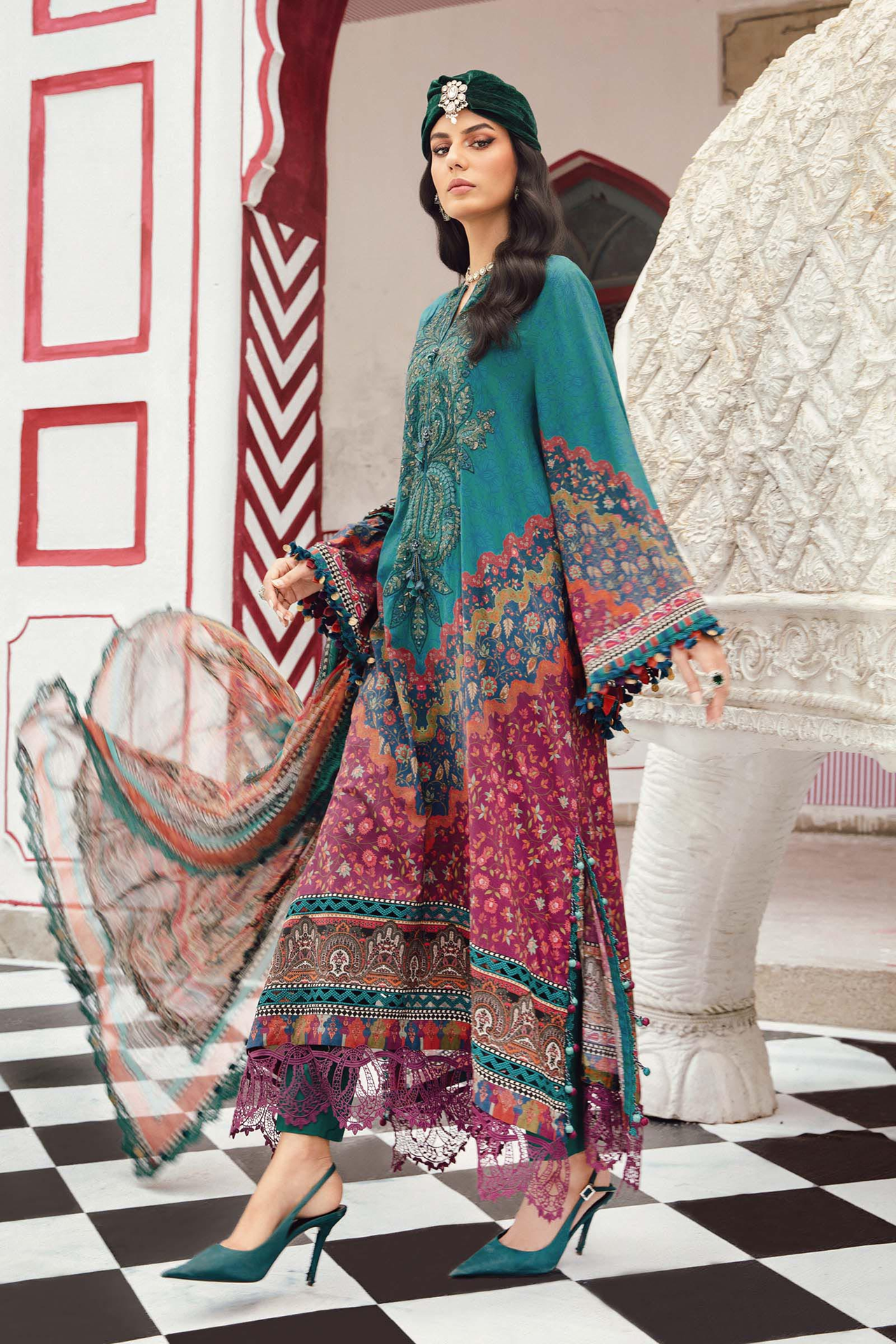 Maria B Mprints Fall Edit 3 PCS Unstitched 2025 | 10B