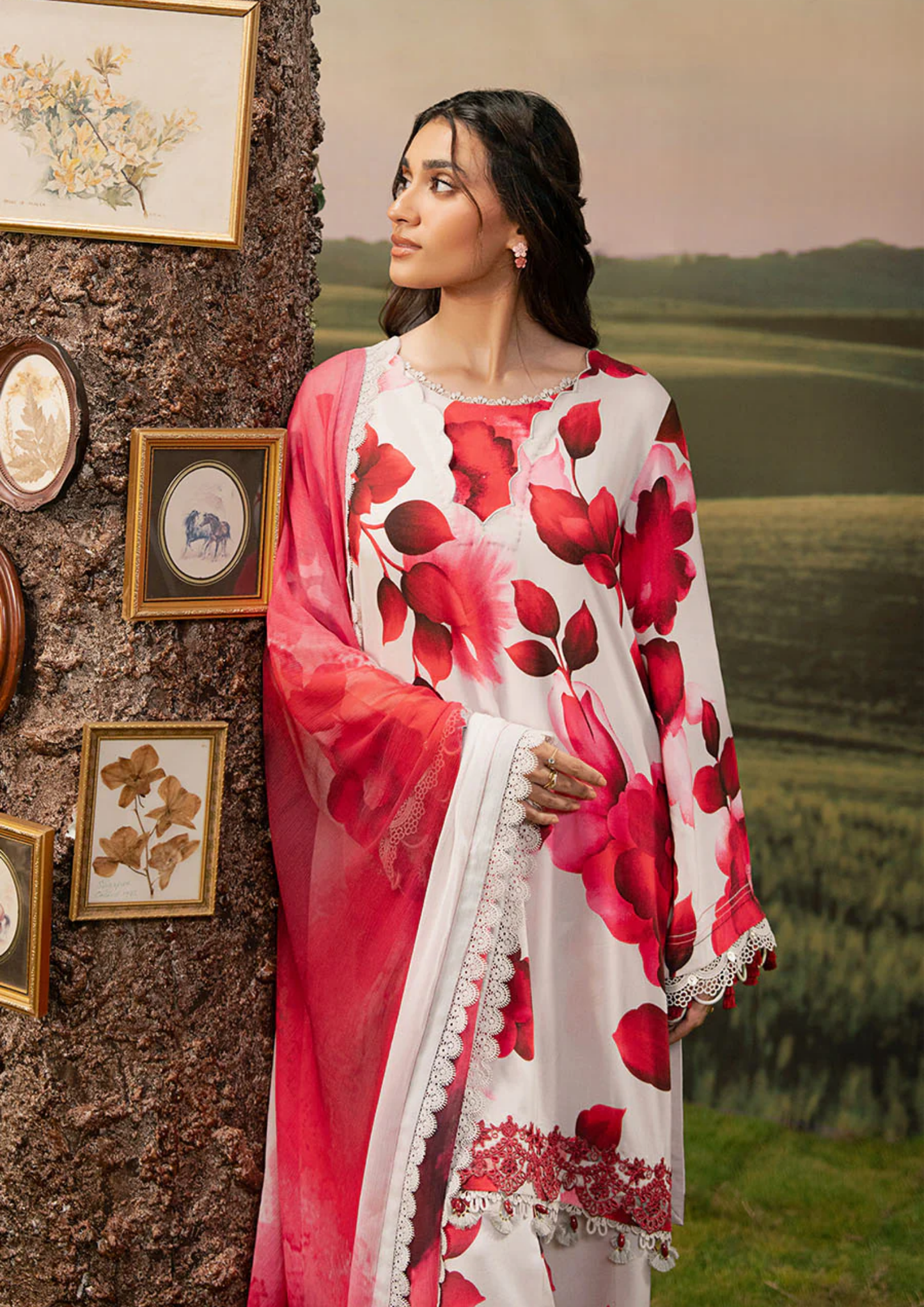 Maria B. MBasic Fall 2025 Collection – 3 Piece Unstitched Suit | 01B