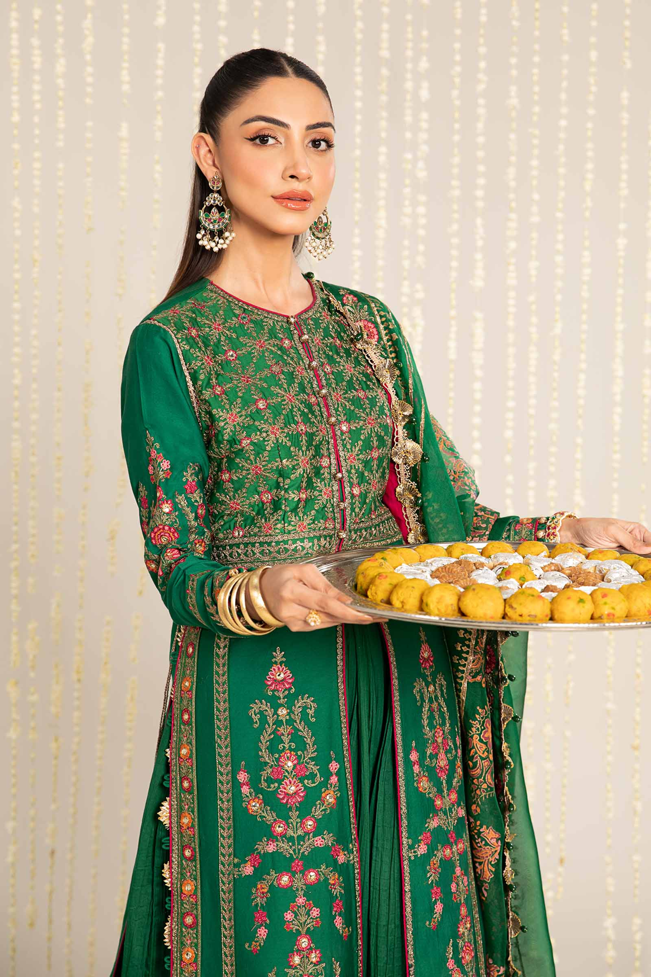 MARIA B. UNSTITCHED EMBROIDERED SATEEN COLLECTION 2025 - D-11 - CST