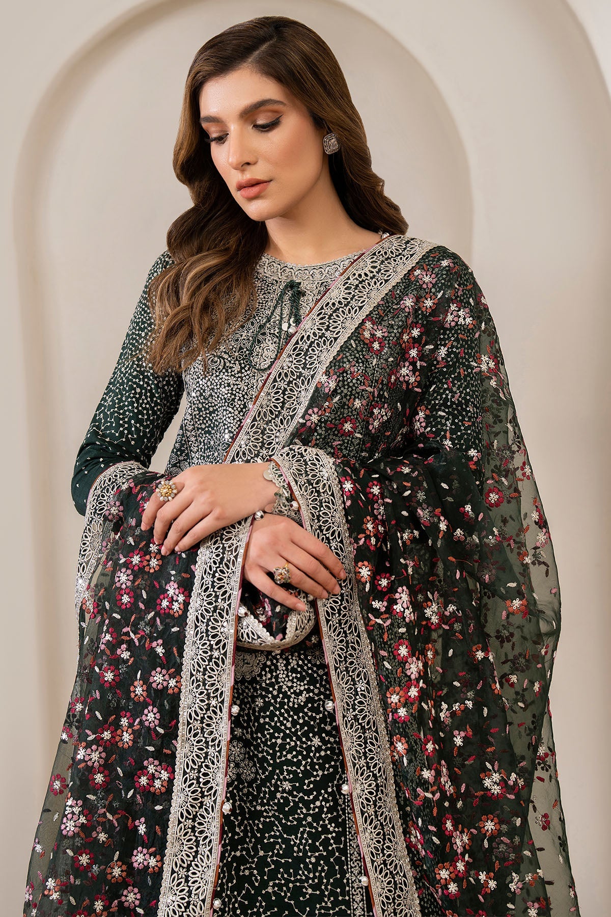Jazmine- Wedding Collection Embroidered- UR-7014 - Mirha Fashion
