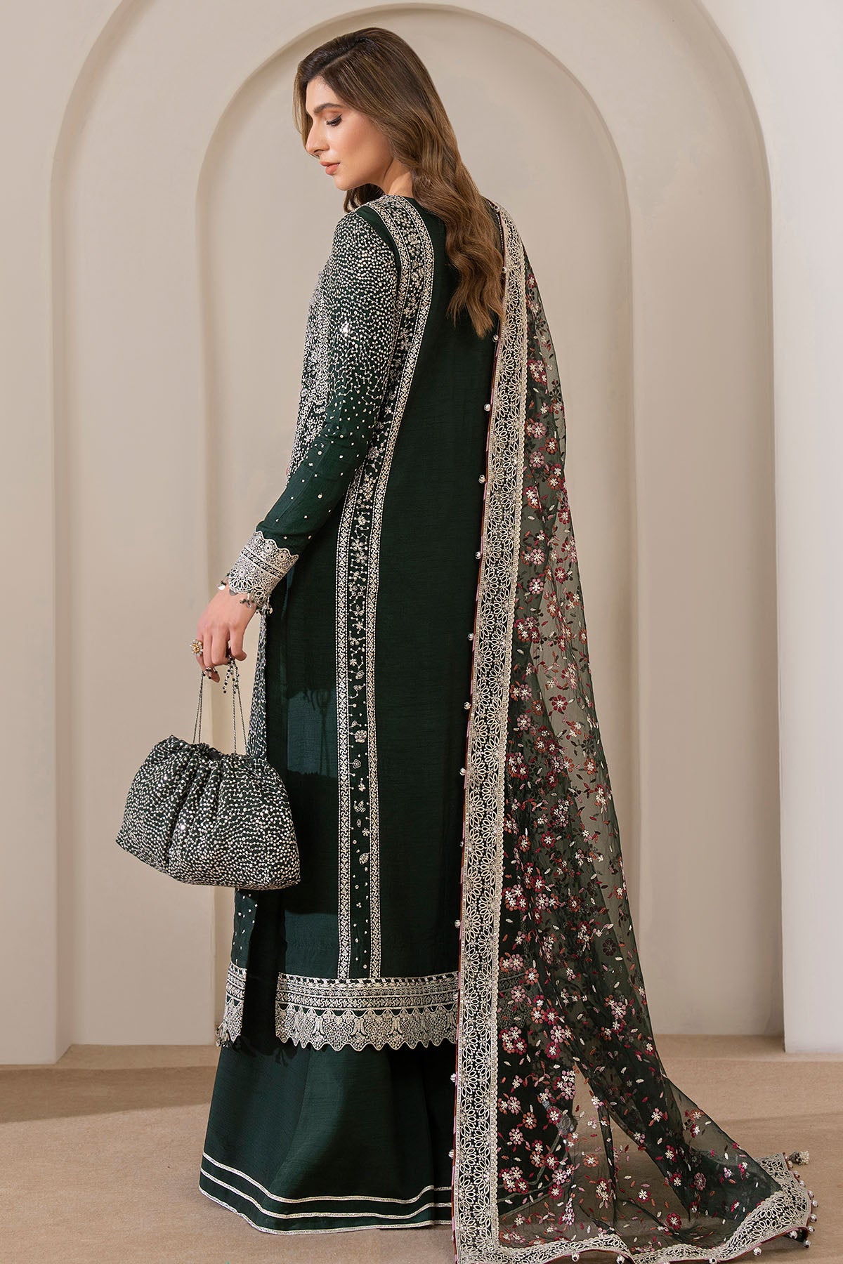 Jazmine- Wedding Collection Embroidered- UR-7014 - Mirha Fashion