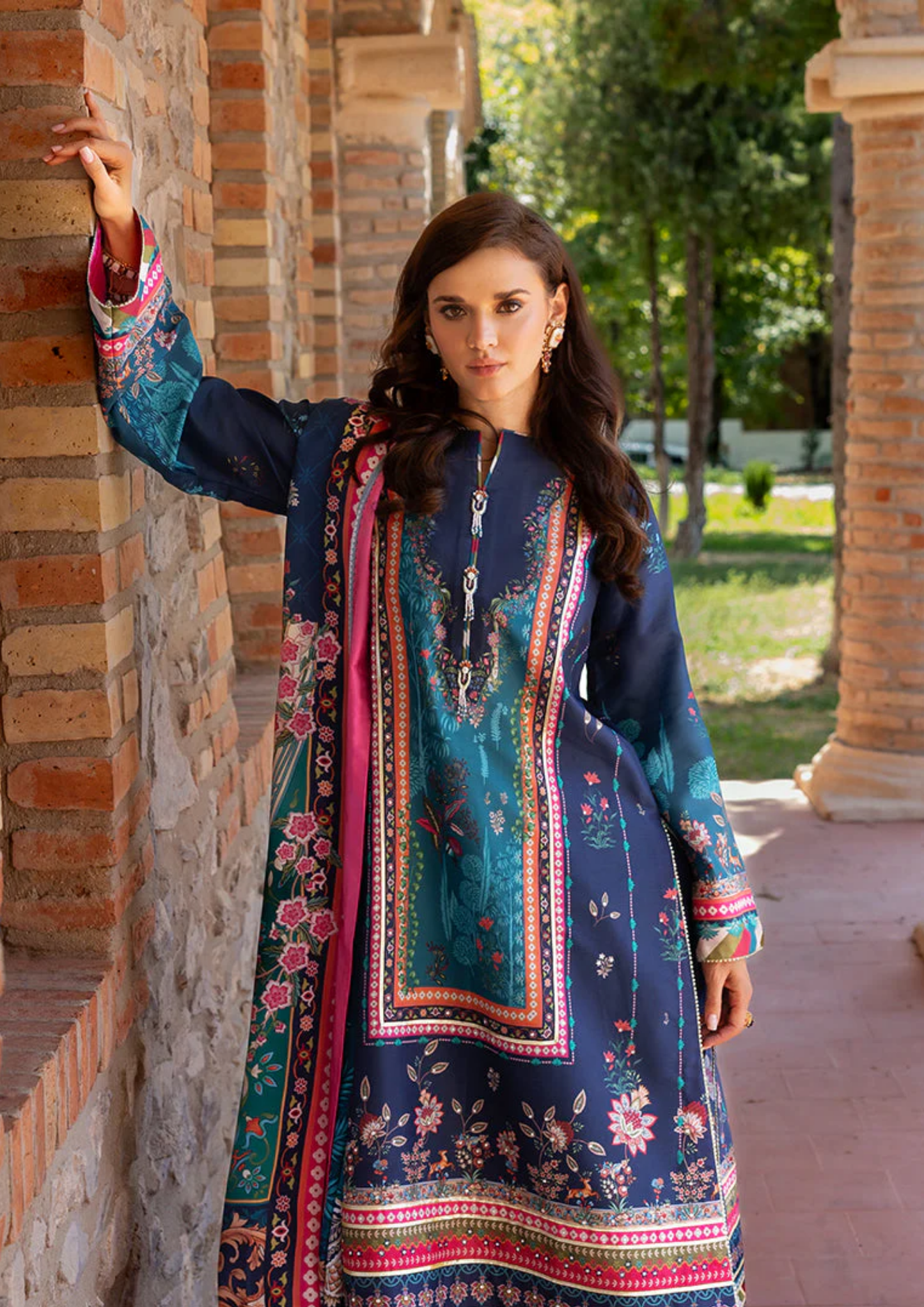Mushq Hemline Nirvana Printed Silk Unstitched Collection | Nova Bloom