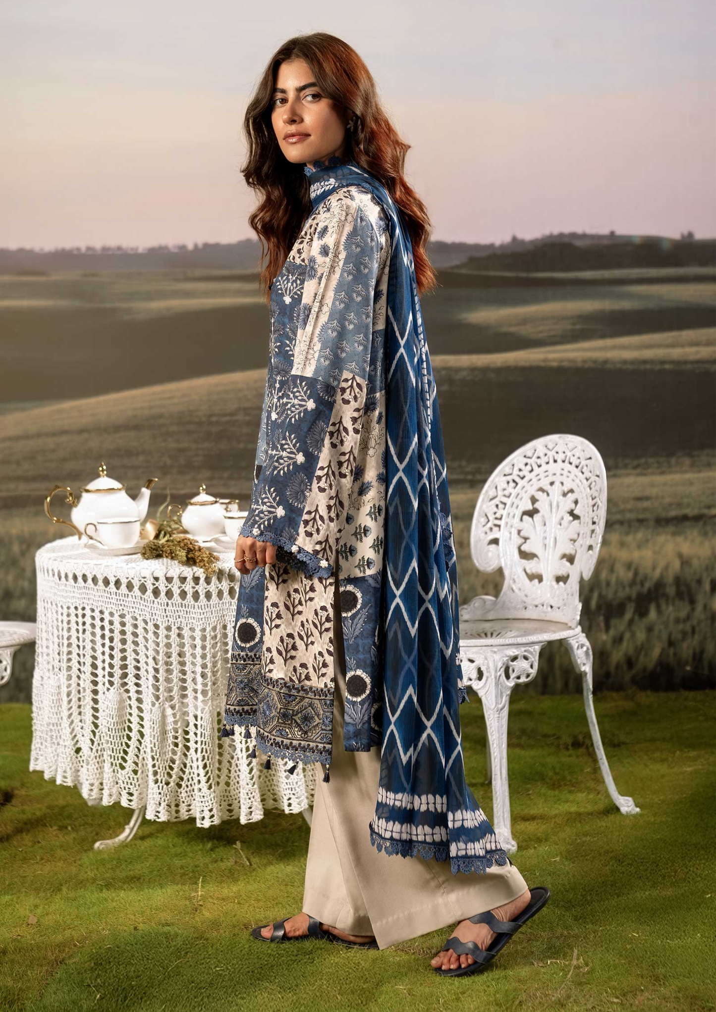 Maria B. MBasic Fall 2025 Collection β 3 Piece Unstitched Suit | 02A