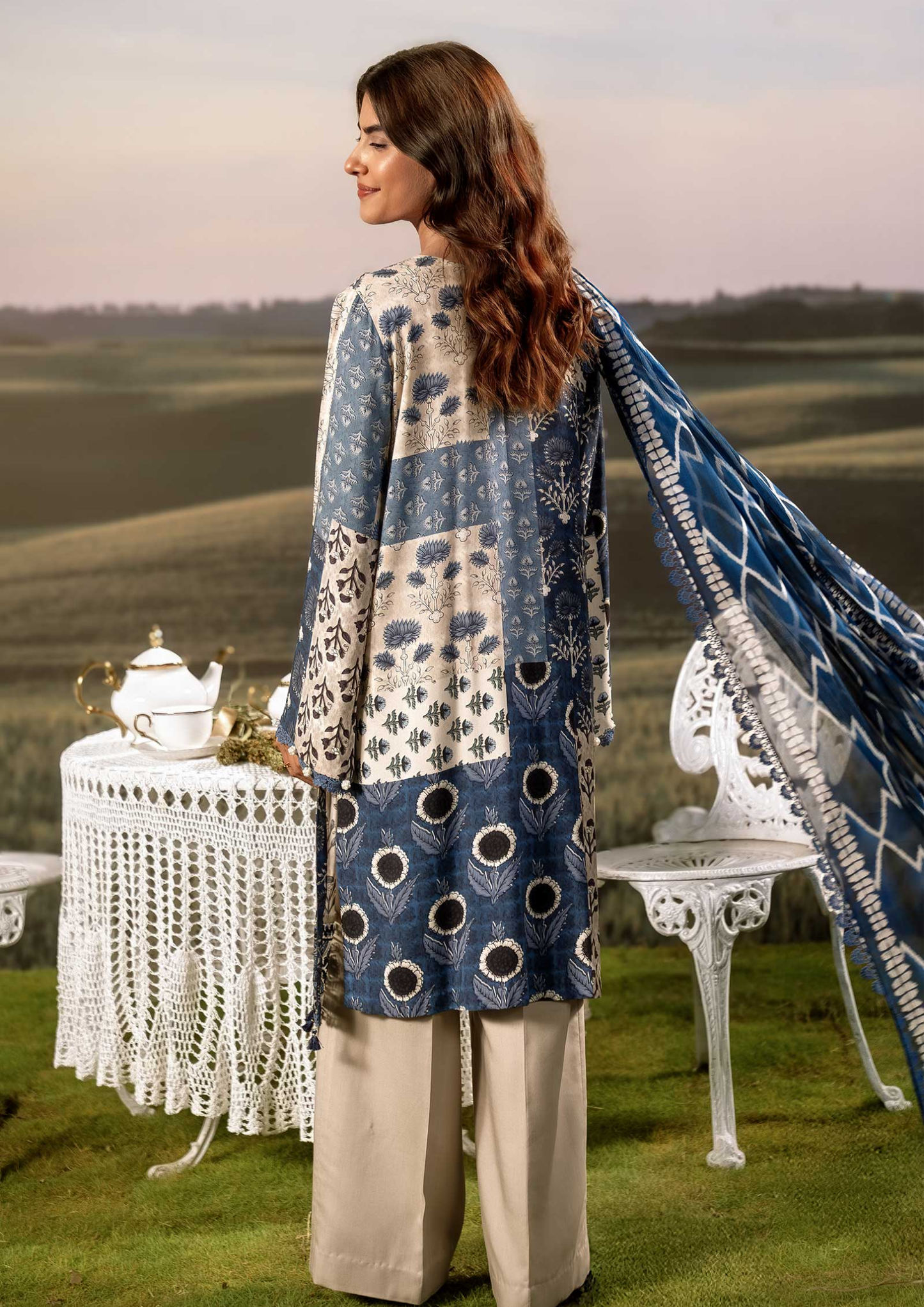 Maria B. MBasic Fall 2025 Collection β 3 Piece Unstitched Suit | 02A