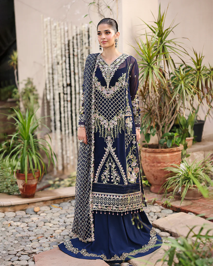 Roheenaz Aangan Chiffon Unstitched Collection 25 RUNCH250103 | Nilofar