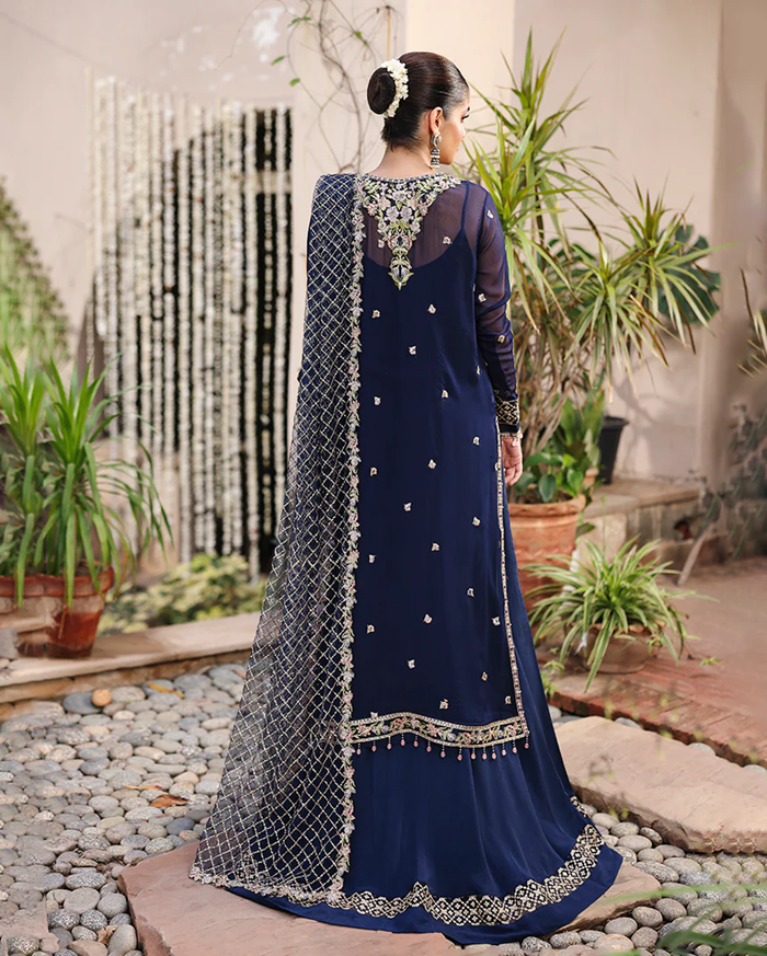Roheenaz Aangan Chiffon Unstitched Collection 25 RUNCH250103 | Nilofar