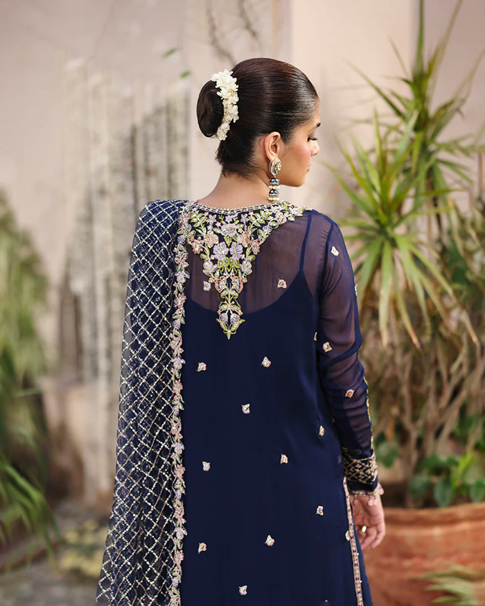 Roheenaz Aangan Chiffon Unstitched Collection 25 RUNCH250103 | Nilofar