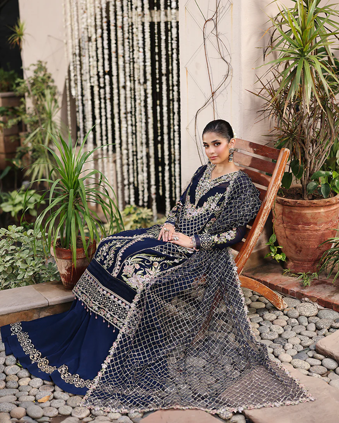 Roheenaz Aangan Chiffon Unstitched Collection 25 RUNCH250103 | Nilofar