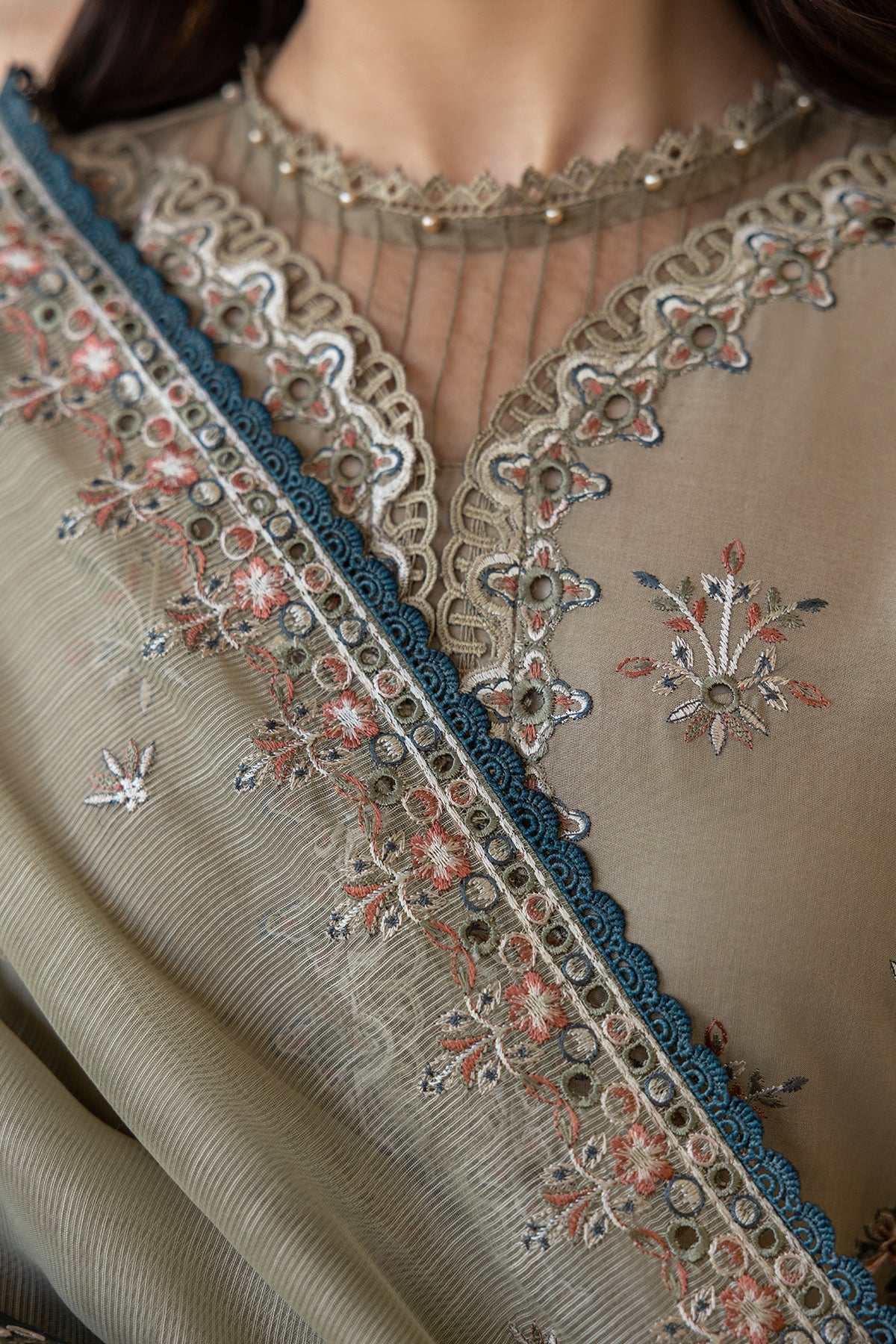 Farasha Bahar Embroidered Lawn Collection 2024 | Whimsical Sage