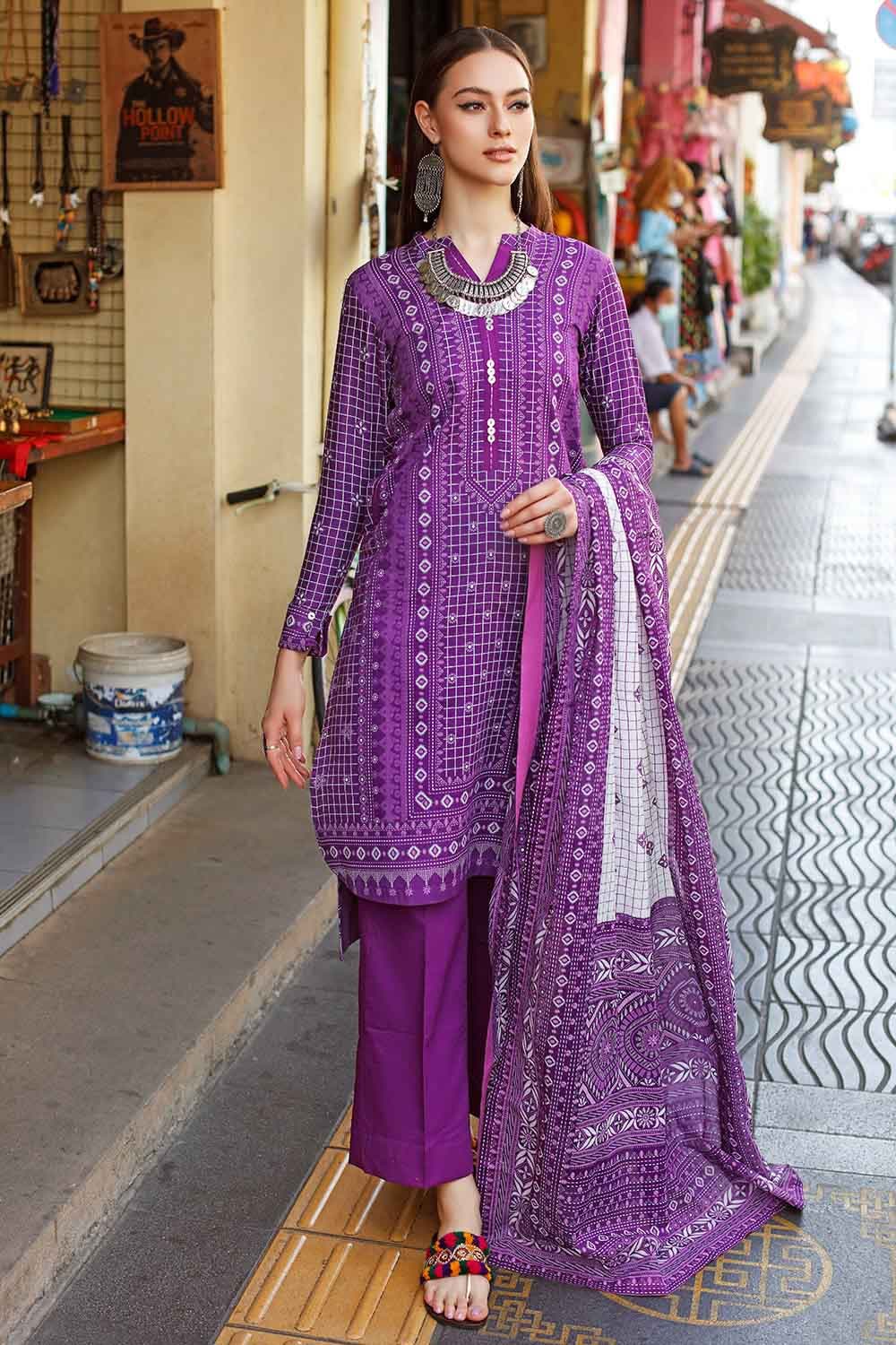 Gul Ahmed Printed Unstitched Lawn 2-piece | TL-22029A