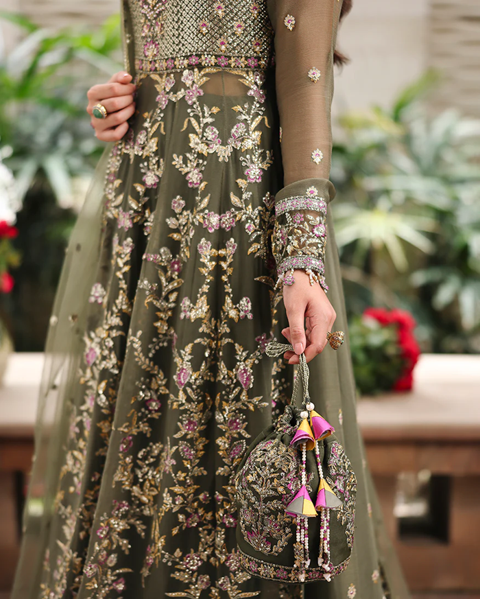 Roheenaz Aangan Chiffon Unstitched Collection 25 RUNCH250104 | Mehwar