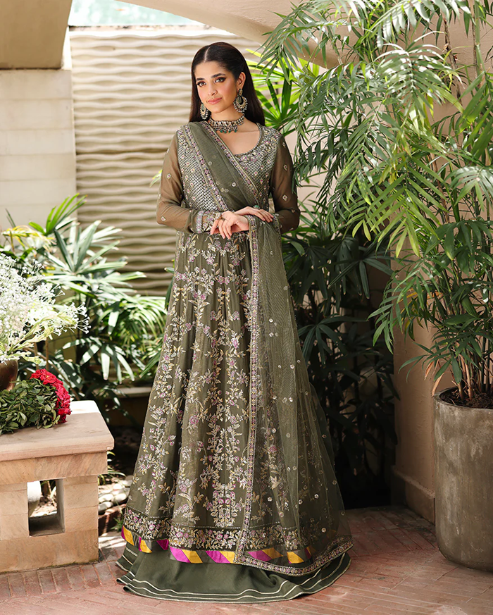 Roheenaz Aangan Chiffon Unstitched Collection 25 RUNCH250104 | Mehwar