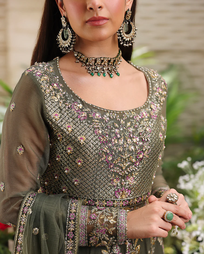 Roheenaz Aangan Chiffon Unstitched Collection 25 RUNCH250104 | Mehwar