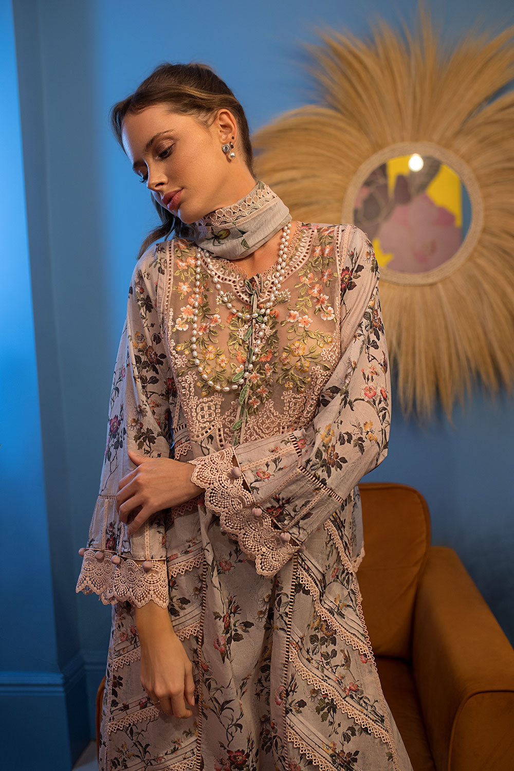 "Sobia Nazir Vital Lawn Collection - 3A - 2024 " - Mirha Fashion