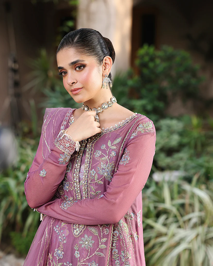 Roheenaz Aangan Chiffon Unstitched Collection 25 RUNCH250102 | Arooj